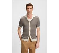 BOSS Regular-fit knit cardigan in structured cotton - Style C-Iconico, 50543163 Patterned XXL