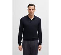 BOSS Regular-fit knit polo in wool, silk and cashmere - Style L-Ovio, 50509224 Dark Blue XXL