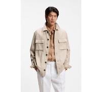 BOSS Regular-fit overshirt in virgin wool, silk and linen - Style L-Corvin-2PP-251, 50560865 Beige 46R
