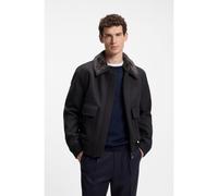 BOSS Regular-fit pilot jacket with detachable faux-fur collar - Style H-Charly-251, 50535407 Dark Blue 38R