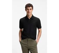 BOSS Regular-fit polo shirt in honeycomb-structured cotton piqué - Style Phoenix, 50560227 Black S