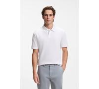 BOSS Regular-fit polo shirt in honeycomb-structured cotton piqué - Style Phoenix, 50560227 White M