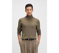 BOSS Regular-fit rollneck sweater in merino wool - Style Musso-P, 50468262 Brown M