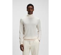BOSS Regular-fit rollneck sweater in merino wool - Style Musso-P, 50468262 White L