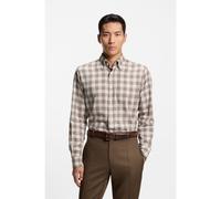 BOSS Regular-fit shirt in checked Italian-made cotton - Style L-JOSH-BDW-C1-261, 50556429 Brown Patterned 17