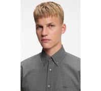 BOSS Regular-fit shirt in checked stretch-cotton dobby - Style Ricoplus_M, 50556464 Black Patterned M