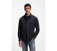BOSS Regular-fit shirt in cotton corduroy - Style Relegant_6_M, 50569609 Dark Blue XL