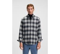 BOSS Regular-fit shirt in cotton flannel - Style Rickert_M, 50549430 Grey Patterned S