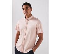BOSS Regular-fit Shirt in Cotton Jersey, Orange, Size S, Men Orange