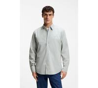 BOSS Regular-fit shirt in cotton poplin - Style Relegant_6_M, 50518304 Light Grey M