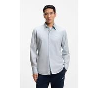 BOSS Regular-fit shirt in cotton poplin - Style Relegant_6_M, 50518304 Light Grey XL