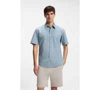 BOSS Regular-fit shirt in cotton poplin - Style Relegant_6-short_M, 50537331 Light Blue M