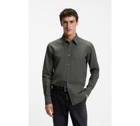 BOSS Regular-fit shirt in cotton poplin with embroidered logo - Style Relegant_6_M, 50518304 Khaki L