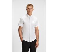 BOSS Motion Regular Fit Short Sleeve Shirt - White, White, Size 5Xl, Men White