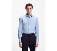 BOSS Regular-fit shirt in easy-iron cotton poplin - Style H-JOE-kent-C1-214, 50479943 Light Blue 19