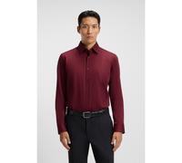 BOSS Regular-fit shirt in easy-iron cotton satin - Style H-JOE-kent-C1-214, 50549901 Dark Red 18