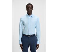 BOSS Regular-fit shirt in easy-iron stretch-cotton poplin - Style H-JOE-kent-C1-214, 50473265 Light Blue 15.5