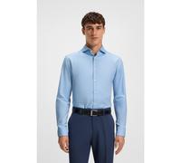 BOSS Regular-fit shirt in easy-iron stretch-cotton twill - Style H-JOE-spread-C1-222, 50474279 Light Blue 17