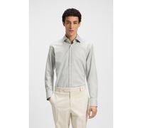 BOSS Regular-fit shirt in easy-iron structured stretch cotton - Style H-JOE-kent-C1-214, 50489830 Light Green 15.7