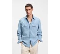 BOSS Regular-fit shirt in indigo denim - Style H-LIAM-KB-2P-C1-261, 50556099 Light Blue S