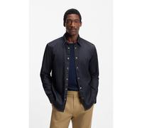 BOSS Regular-fit shirt in indigo stretch denim - Style H-LIAM, 50556188 Dark Blue M