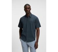 BOSS Regular-fit shirt in knitted cotton piqué - Style B_EXCURSE_S, 50544851 Blue Patterned XXL