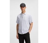 BOSS Regular-fit shirt in knitted cotton piqué - Style B_EXCURSE_S, 50544851 White Patterned L