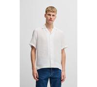 BOSS Regular-fit shirt in linen - Style Rayer_M, 50546244 White S