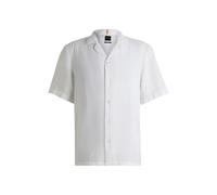 BOSS Regular-fit shirt in linen - Style Rayer_M, 50546244 White XL