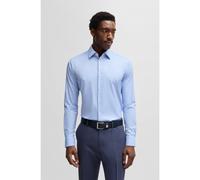 BOSS Regular-fit shirt in performance-stretch twill - Style P-JOE-kent-C1-222, 50532287 Light Blue 17.5