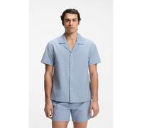 BOSS Regular-fit shirt in seersucker fabric - Style Velvetfish_Shirt, 50540037 Light Blue M