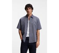 BOSS Regular-fit shirt in soft-washed Oxford cotton - Style Rash_2_M, 50537332 Dark Blue S