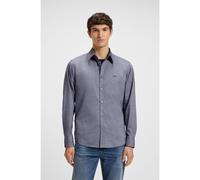BOSS Regular-fit shirt in stretch-cotton dobby - Style Relegant_6_M, 50543498 Dark Blue L