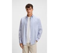 BOSS Regular-fit shirt in stretch-cotton dobby - Style Relegant_6_M, 50543498 Light Blue Stripes L