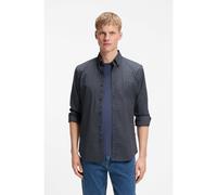 BOSS Regular-fit shirt in stretch-cotton with Vichy check - Style Rickert_M, 50567711 Blue Patterned S
