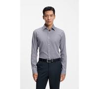 BOSS Regular-fit shirt in striped easy-iron cotton - Style H-JOE-K-C1-261, 50555712 Blue stripes 16