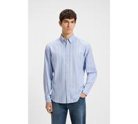 BOSS Regular-fit shirt in striped stretch cotton - Style Ricoplus_M, 50544860 Light Blue stripes XXL