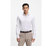 BOSS Regular-fit shirt in structured Italian-made cotton - Style H-JOE-SP-C1-261, 50556514 Beige 17