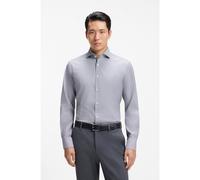 BOSS Regular-fit shirt in structured stretch cotton - Style H-JOE-SP-C1-261, 50566999 Blue Patterned 15.5