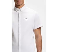 BOSS Regular-fit shirt in wrinkle-resistant cotton jersey - Style ST_Motion S, 50555951 White S