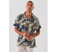 Boss Beach Short Sleeve Shirt Blue 2XL Men