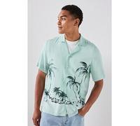 BOSS Regular-fit Shirt with Maxi Print, Light Blue, Size 2Xl, Men Light Blue