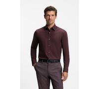 BOSS Regular-fit stretch-cotton shirt - Style H-JOE-kent-C1-214, 50473265 Brown 15.5