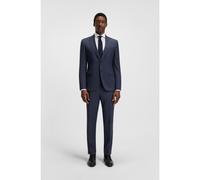 BOSS Regular-fit suit in micro-patterned virgin wool - Style H-Jeckson-2Pcs-253, 50546069 Dark Blue 50R