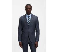 BOSS Regular-fit suit jacket in a patterned wool blend - Style H-Janson-263, 50571979 Dark Blue 44R