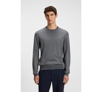 BOSS Regular-fit sweater in virgin wool with embroidered logo - Style Botto-L, 50476364 Grey L