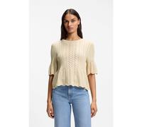 BOSS Regular-fit sweater with open-knit structure - Style C_Farda, 50565060 Light Beige L