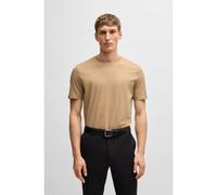 BOSS Regular-fit T-shirt in cotton jersey with ribbed collar - Style Thompson 02, 50468972 Beige L