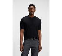 BOSS Regular-fit T-shirt in cotton jersey with ribbed collar - Style Thompson 02, 50468972 Black XS