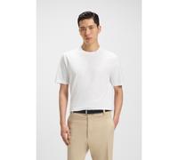 BOSS Regular-fit T-shirt in cotton jersey with ribbed collar - Style Thompson 02, 50468972 White 5XL
